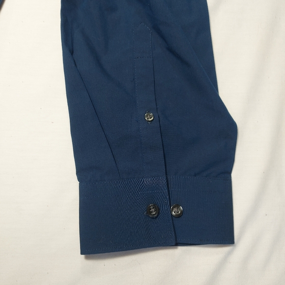 NWT Kenneth Cole Unlisted Dark Blue Button Up Dress Shirt, Tall 20 35/36 - Picture 6 of 15